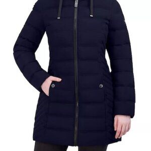 Black: Nautica, Women's Hooded Packable Puffer Coat